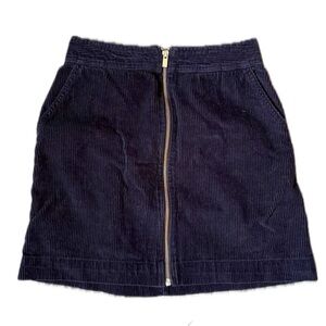 GAP Navy Mini Skirt with Front Zipper